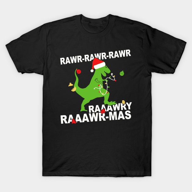 Rex Christmas Funny dinosaur xmas Gift T-Shirt by dennex85